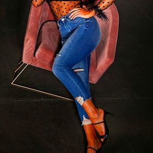 Junior High Rise Distressed Ankle Jeans